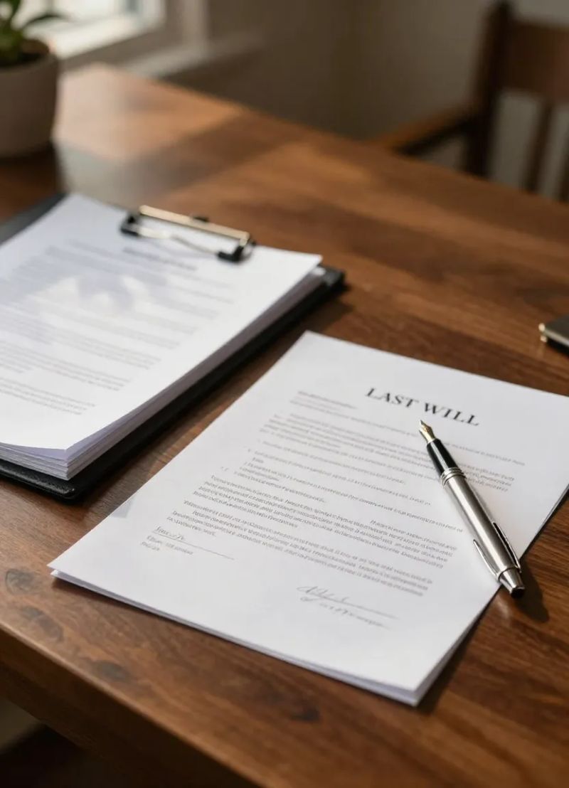 Organized adoption documents and checklist on a professional desk