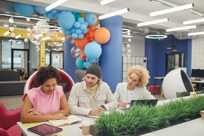 Professional office environment with documents and authentication materials